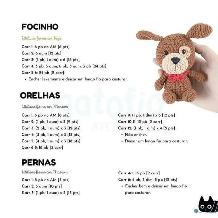 Patrón de Amigurumi: Cachorrito Rex