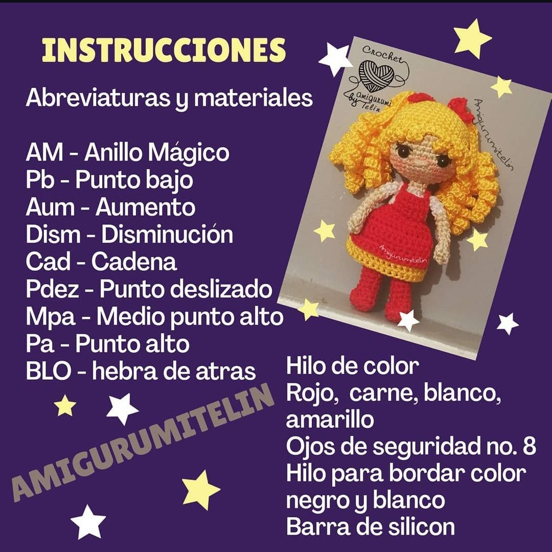 Patrón de amigurumi Candy Candy en crochet fácil y gratuito