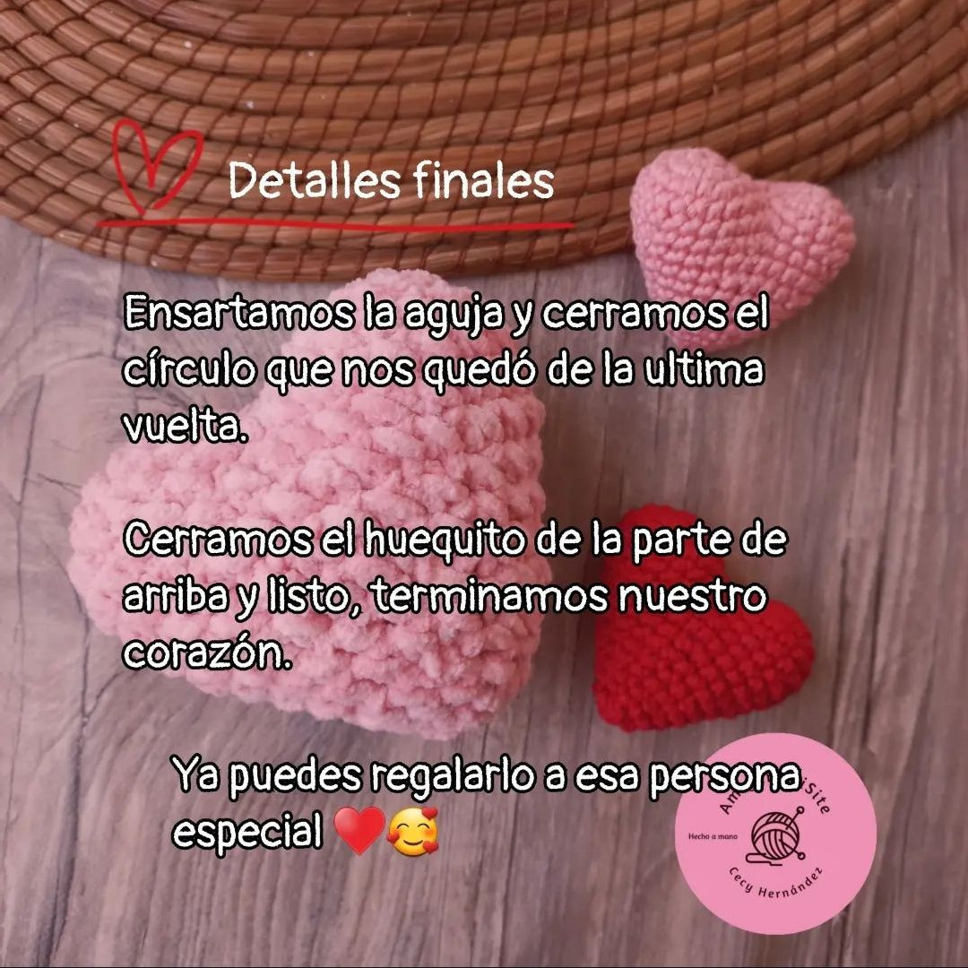 Patrón de amigurumi de corazón para principiantes