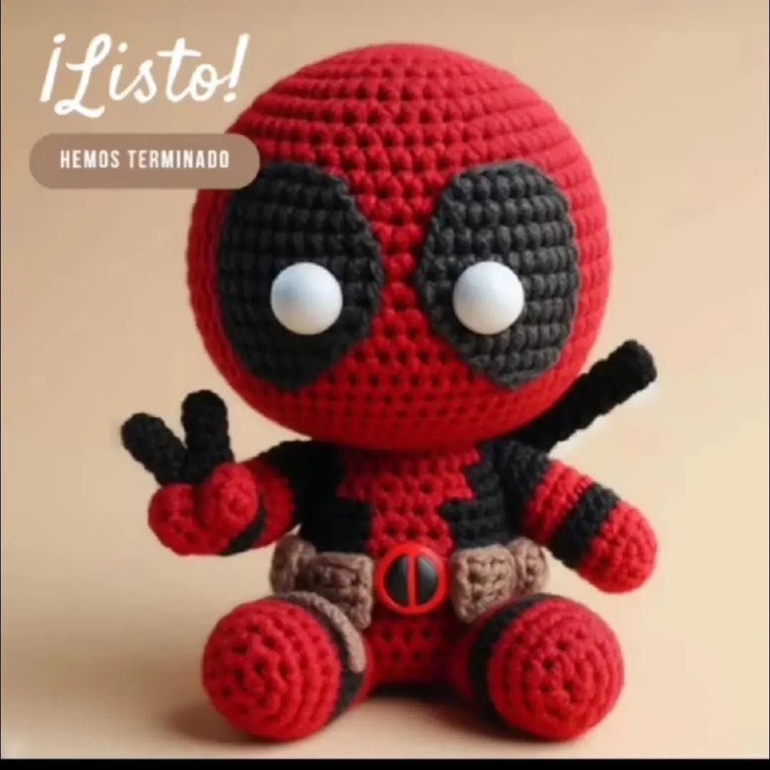 Patrón de amigurumi de Deadpool para principiantes