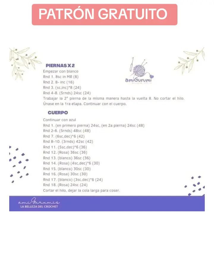 Patrón de amigurumi de Hello Kitty con vestido colorido