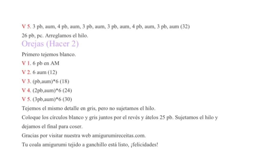 Patrón de amigurumi de koala adorable para principiantes