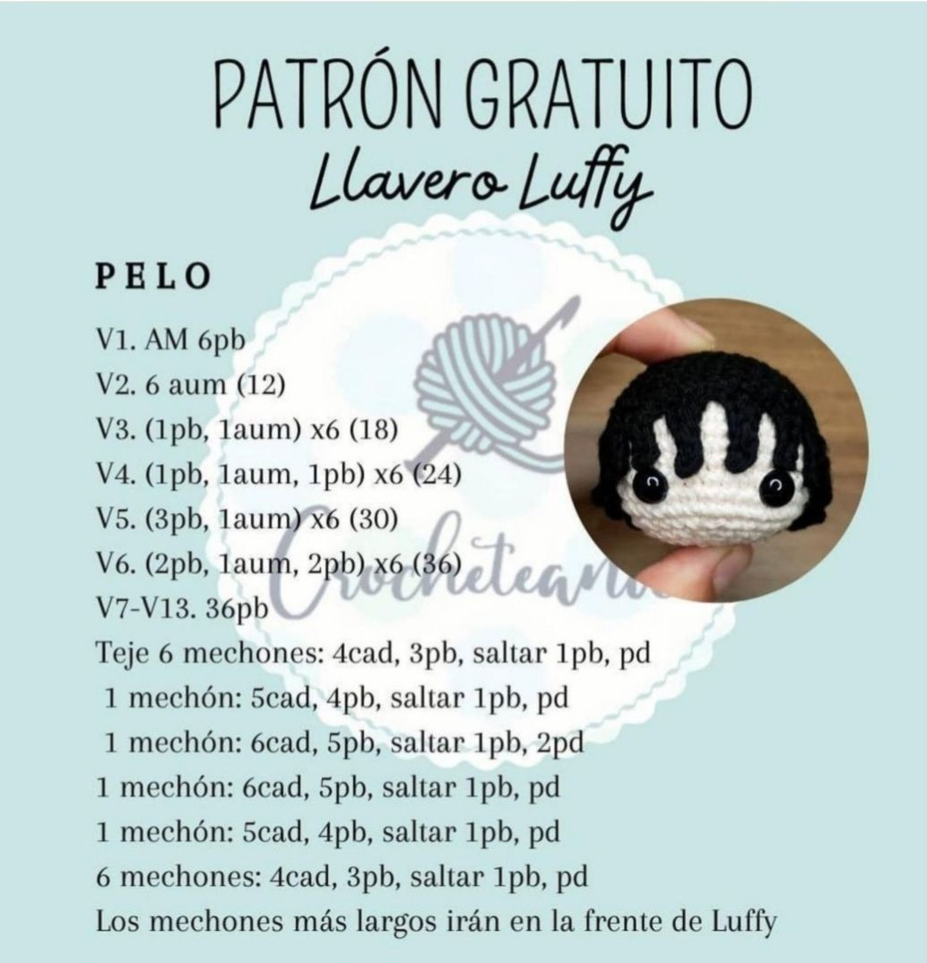 Patrón de amigurumi de muñeco con sombrero de paja gratuito