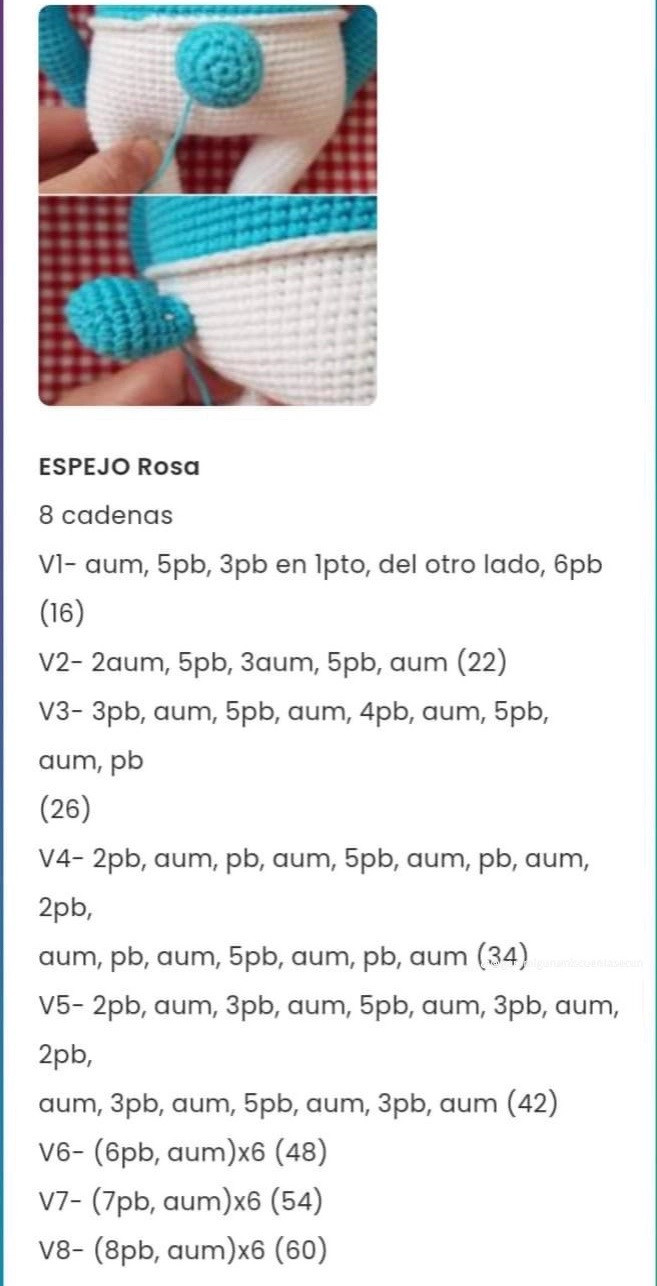 Patrón de Amigurumi de Pitufo Vanidoso para Juguete Hecho a Mano