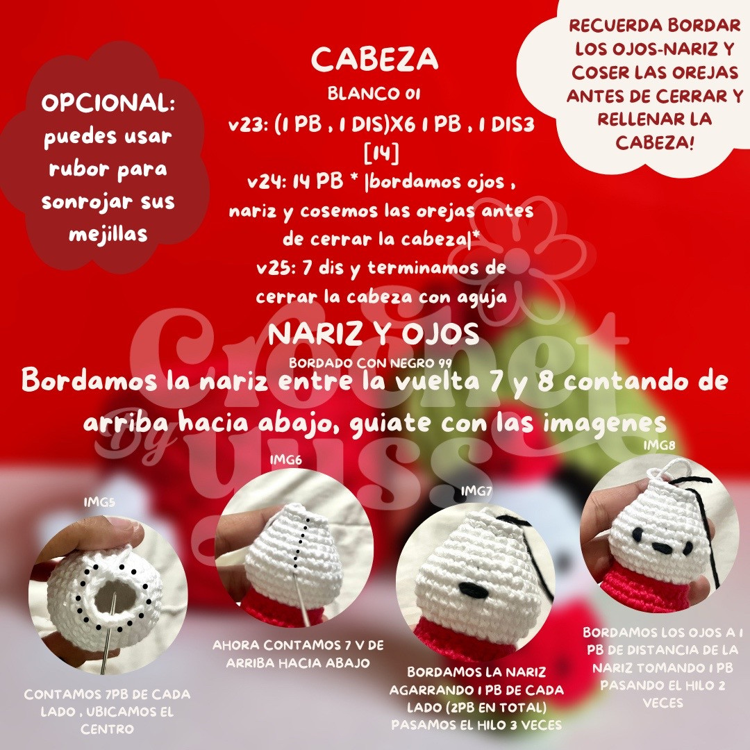 Patrón de amigurumi de Pochacco fresita, diseño adorable y gratuito