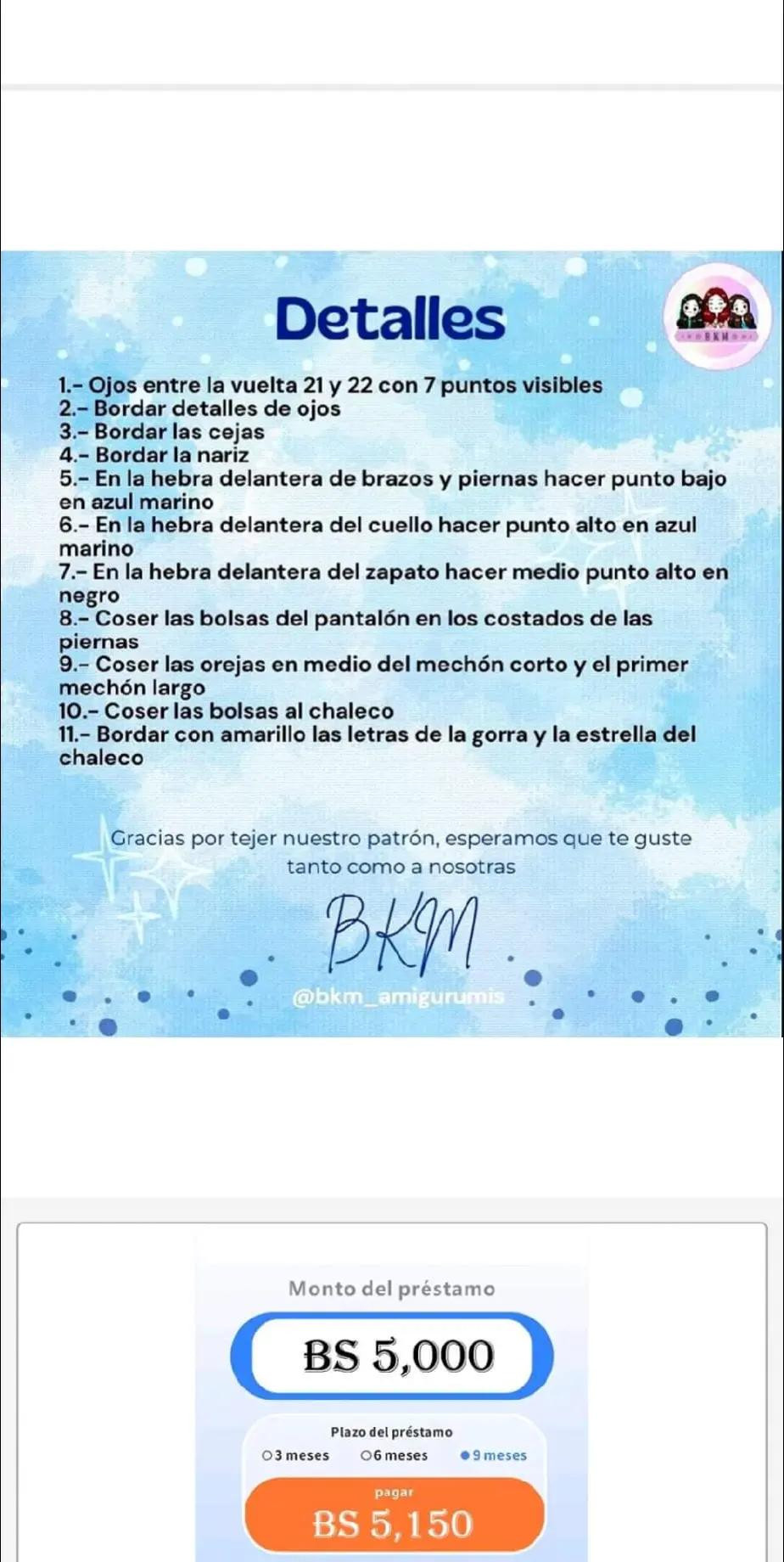 Patrón de amigurumi de policía encantador