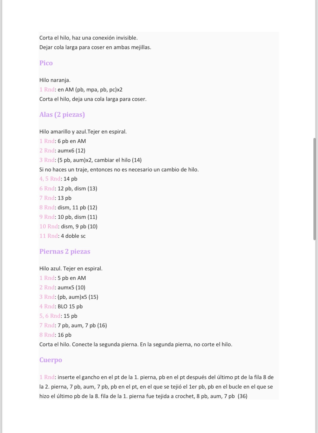 Patrón de amigurumi de pollito en traje de conejo azul