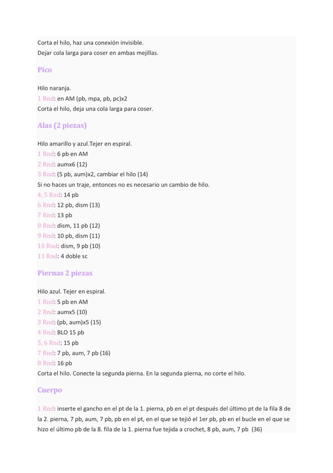 Patrón de amigurumi de pollito en traje de conejo azul