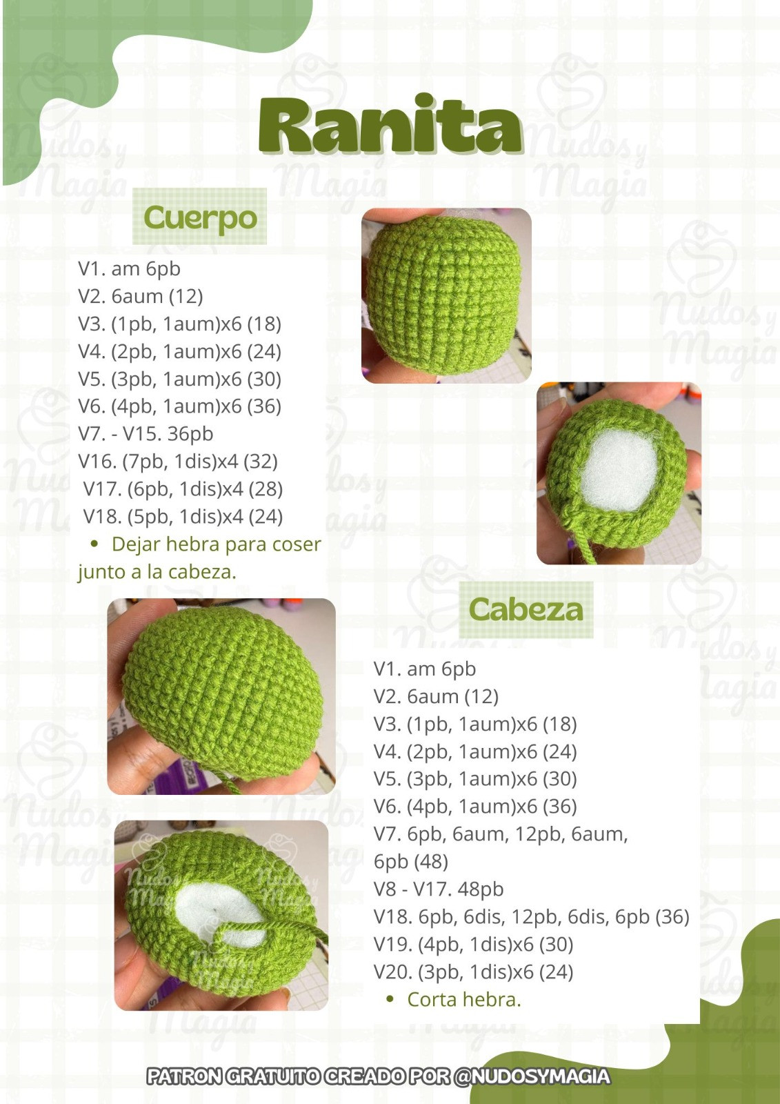 Patrón de amigurumi de ranita adorable y fácil de hacer