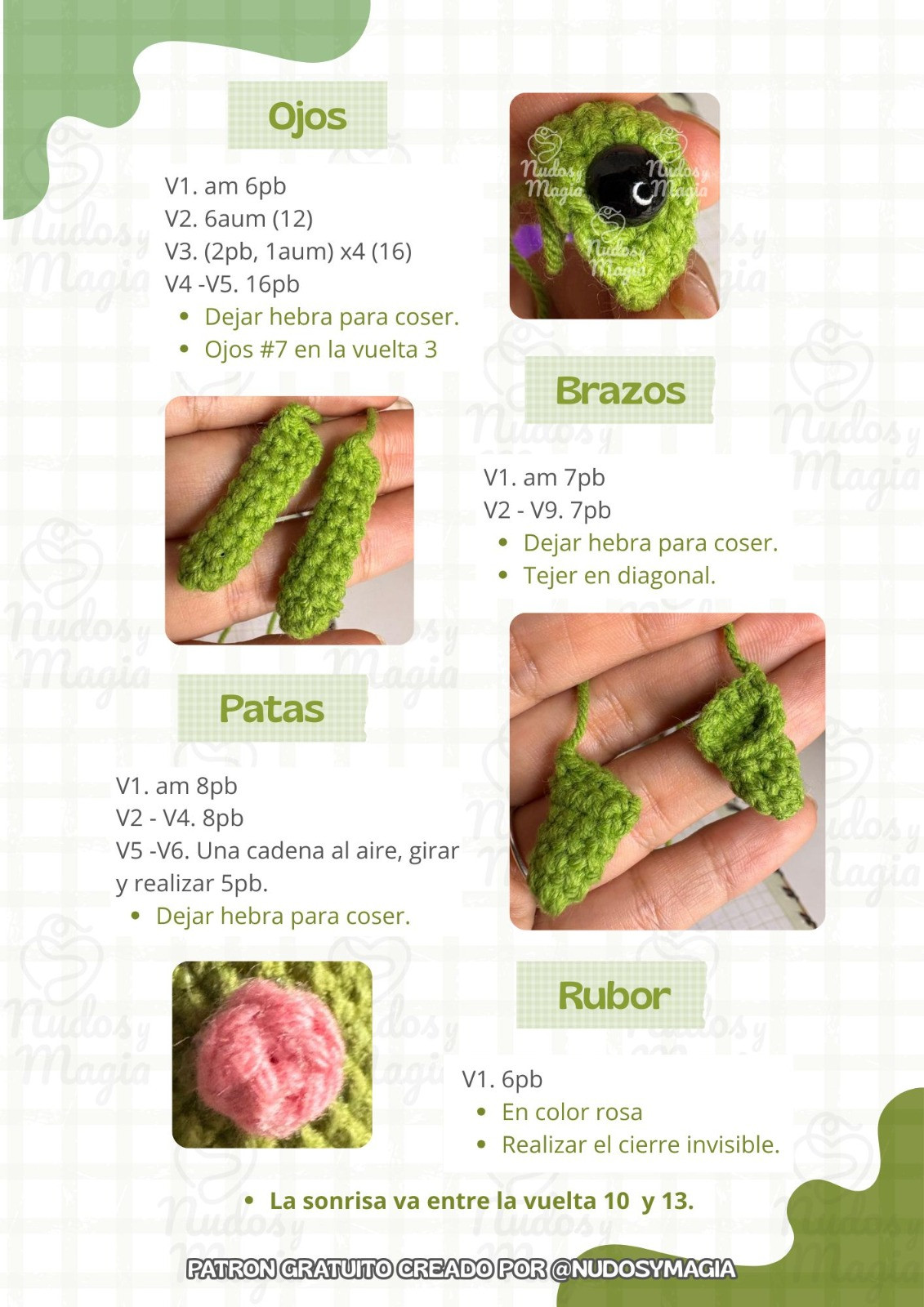 Patrón de amigurumi de ranita adorable y fácil de hacer