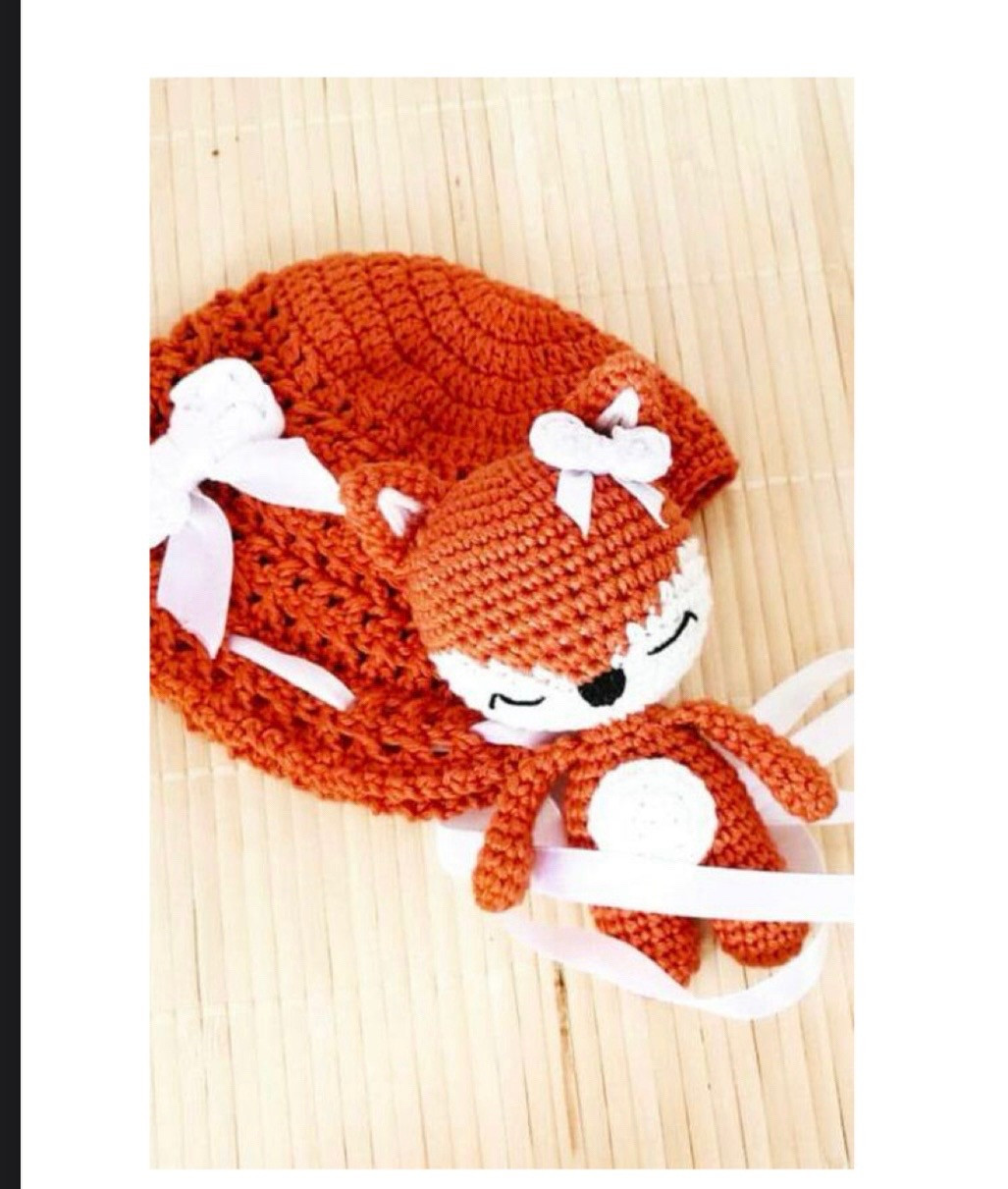 Patrón de amigurumi de zorrito adorable tejido a crochet