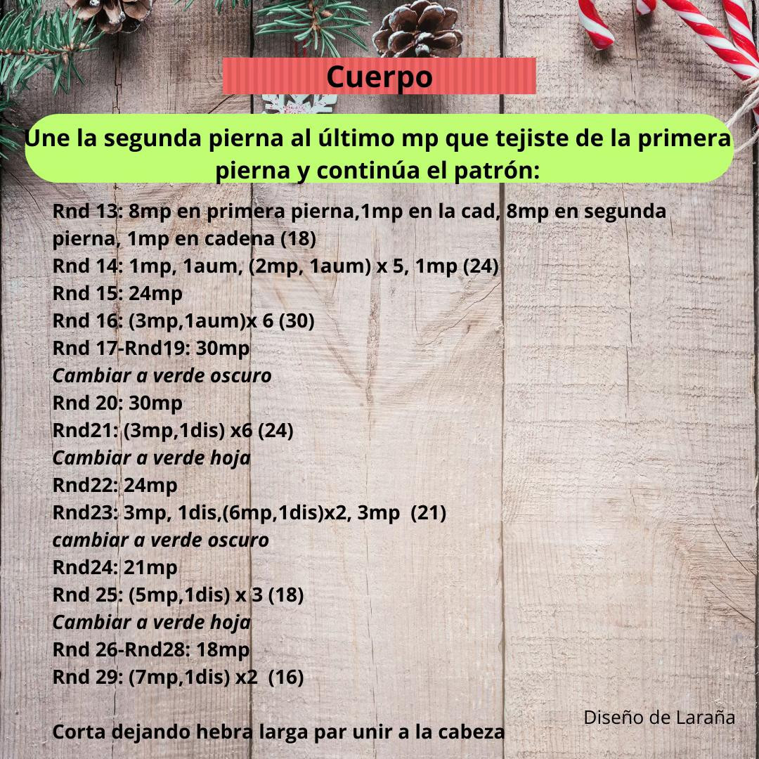 Patrón de amigurumi del Grinch para Navidad