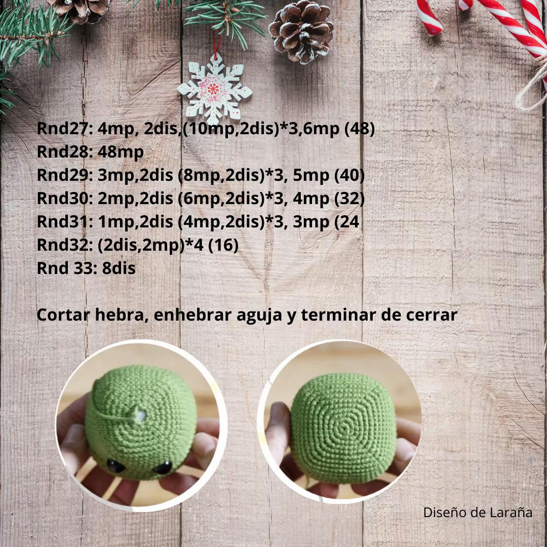 Patrón de amigurumi del Grinch para Navidad