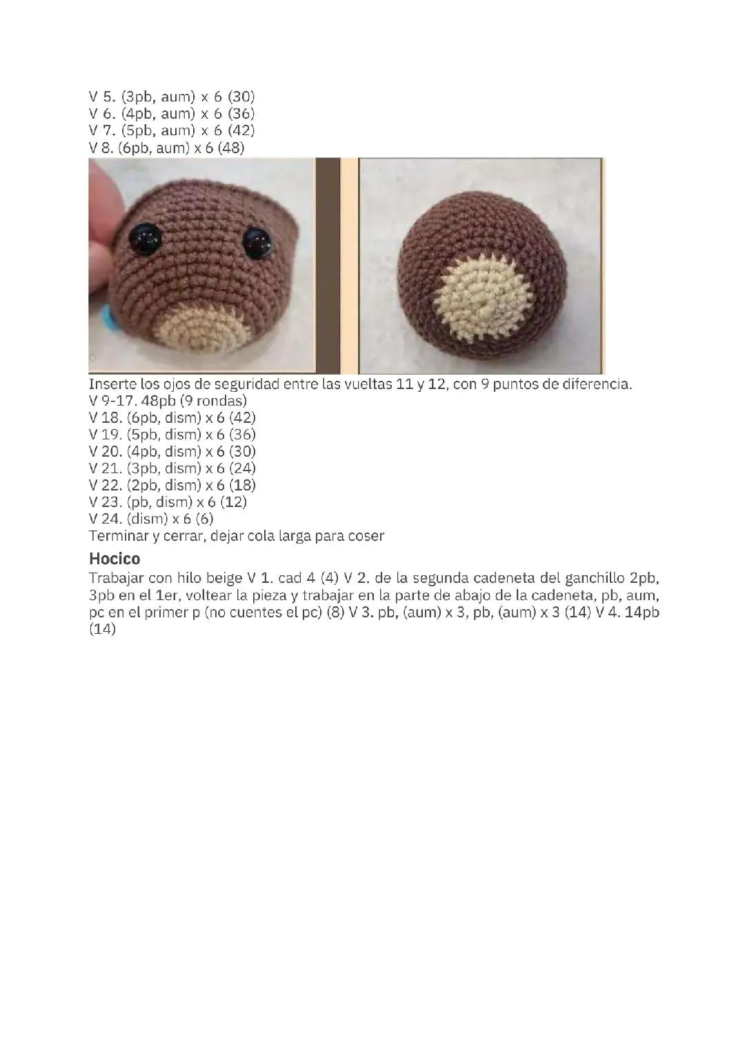 Patrón de Amigurumi: Llavero de Oso Gratis