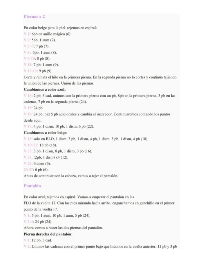 Patrón de Amigurumi Luffy en PDF de Muñecas Gratis