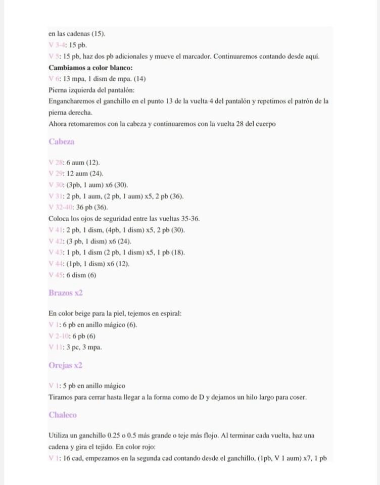 Patrón de Amigurumi Luffy en PDF de Muñecas Gratis