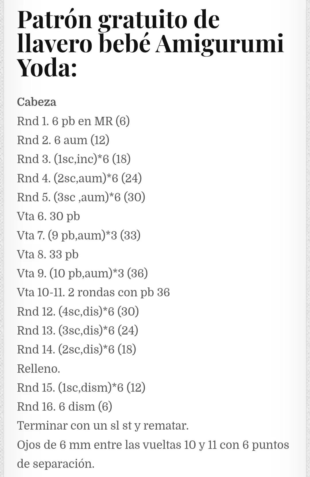 Patrón de amigurumi: pequeño maestro verde con orejas grandes