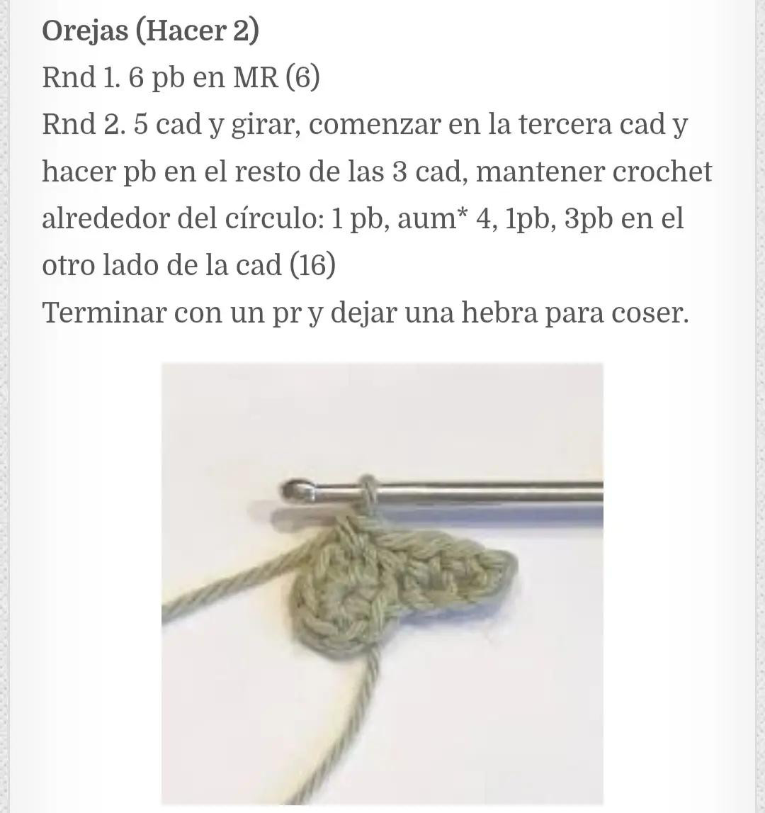 Patrón de amigurumi: pequeño maestro verde con orejas grandes