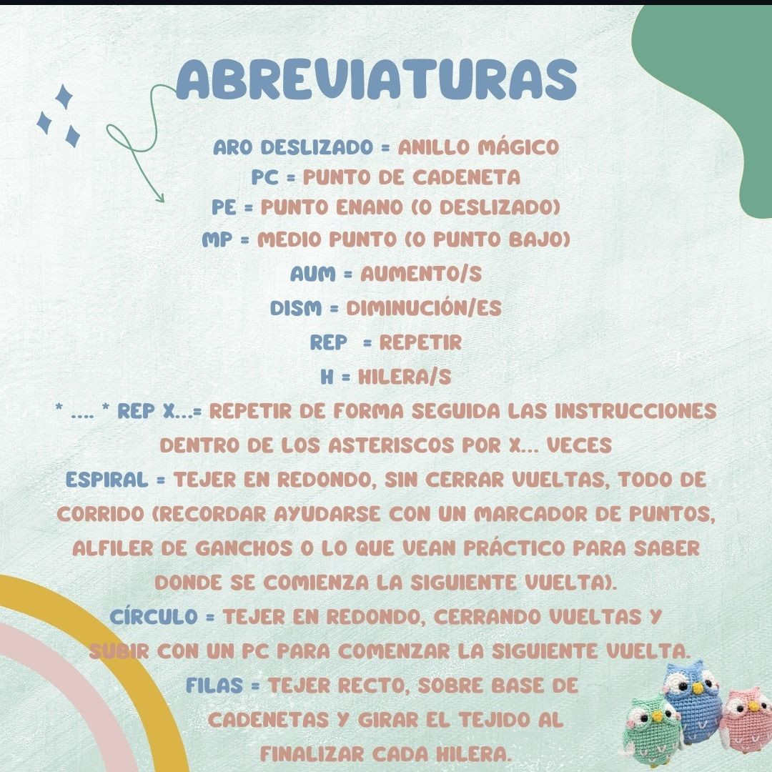 Patrón de amigurumis de búhos en crochet, fácil y gratuito.