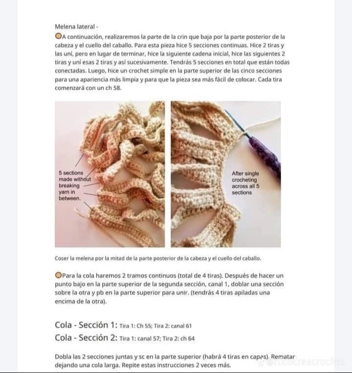 Patrón de caballo de verano para crochet divertido