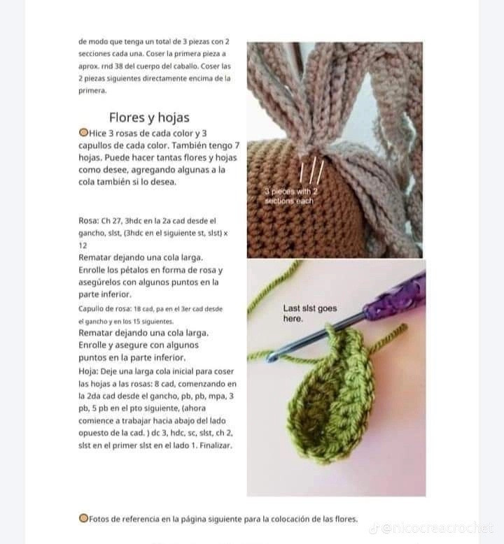 Patrón de caballo de verano para crochet divertido