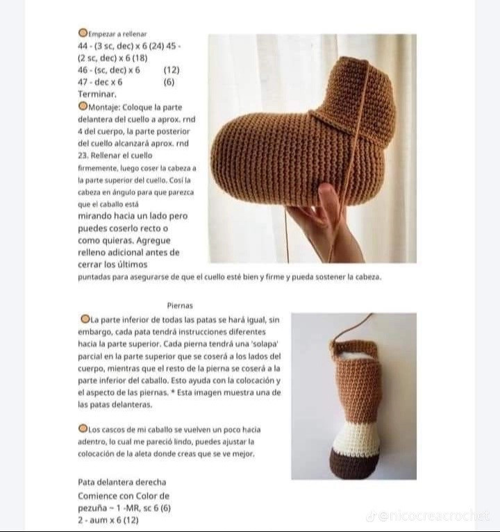 Patrón de caballo de verano para crochet divertido