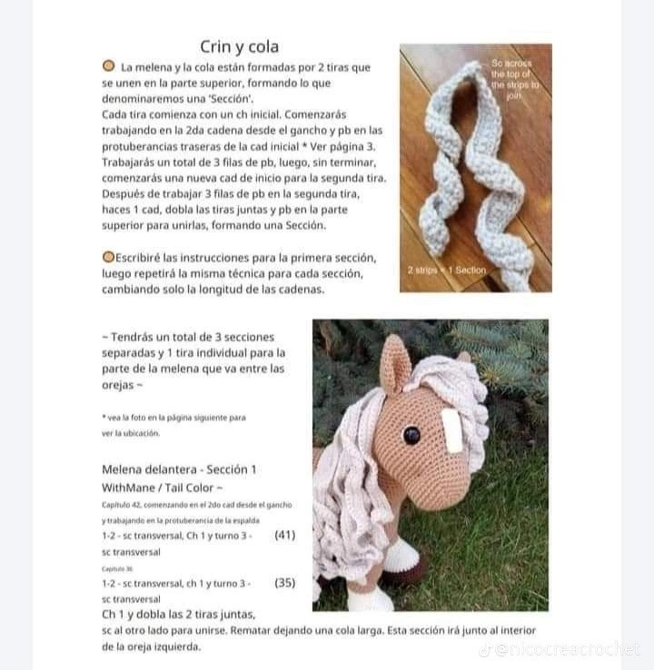 Patrón de caballo de verano para crochet divertido