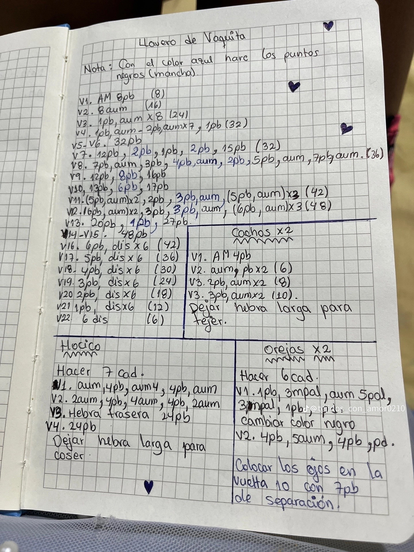 Patrón de cerdito y vaquita fácil y adorable para principiantes