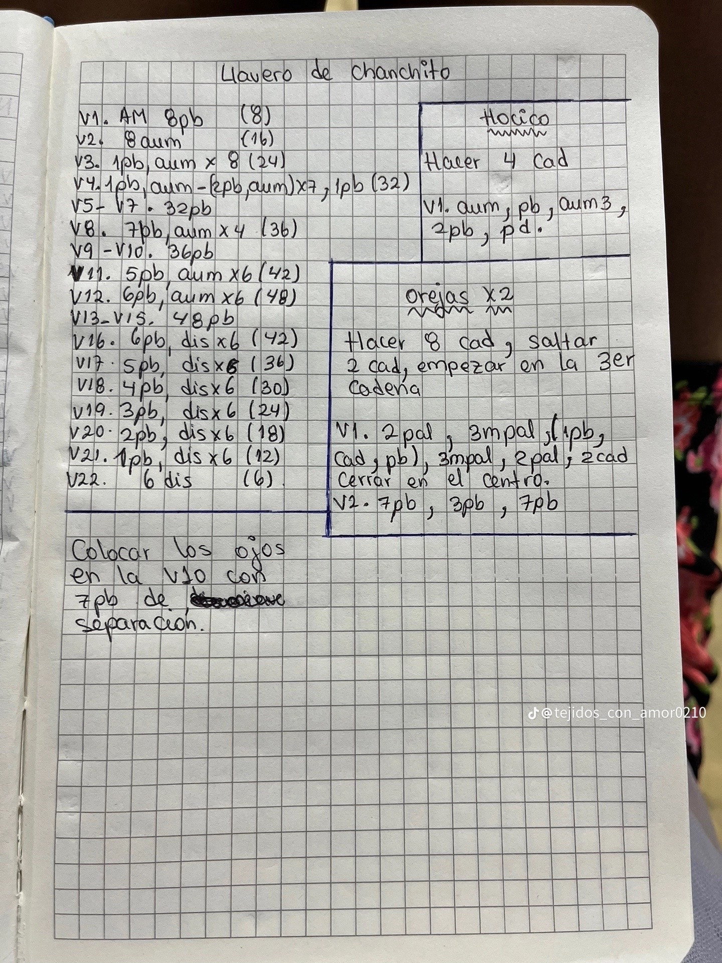 Patrón de cerdito y vaquita fácil y adorable para principiantes