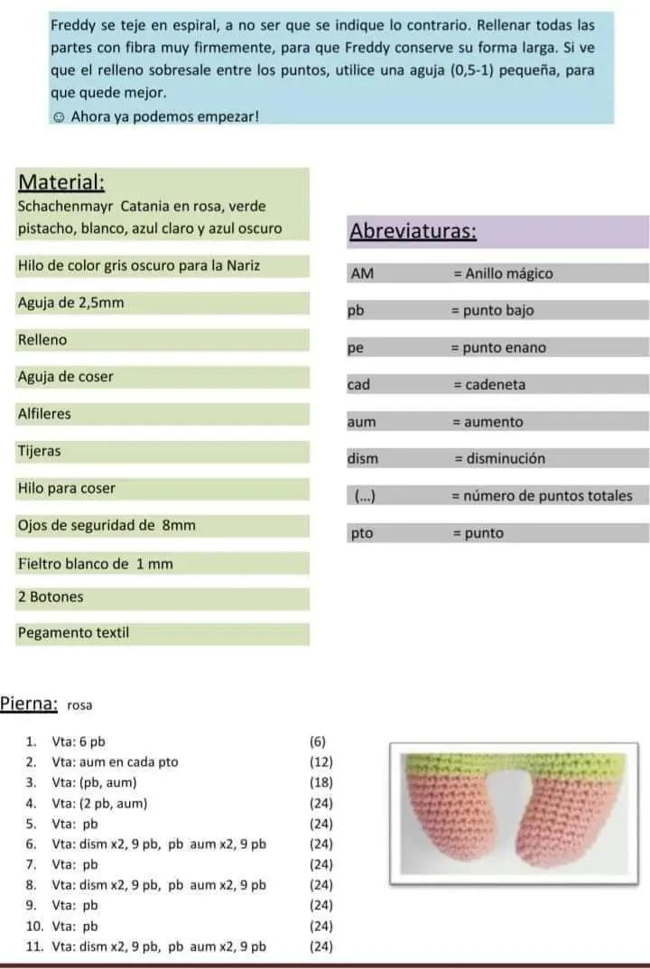 Patrón de cerdo amigurumi con ropa colorida y botones