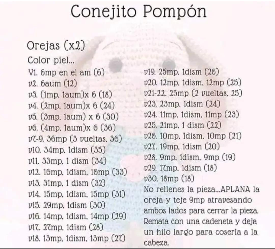 Patrón de Conejito de Crochet Gratis para Principiantes