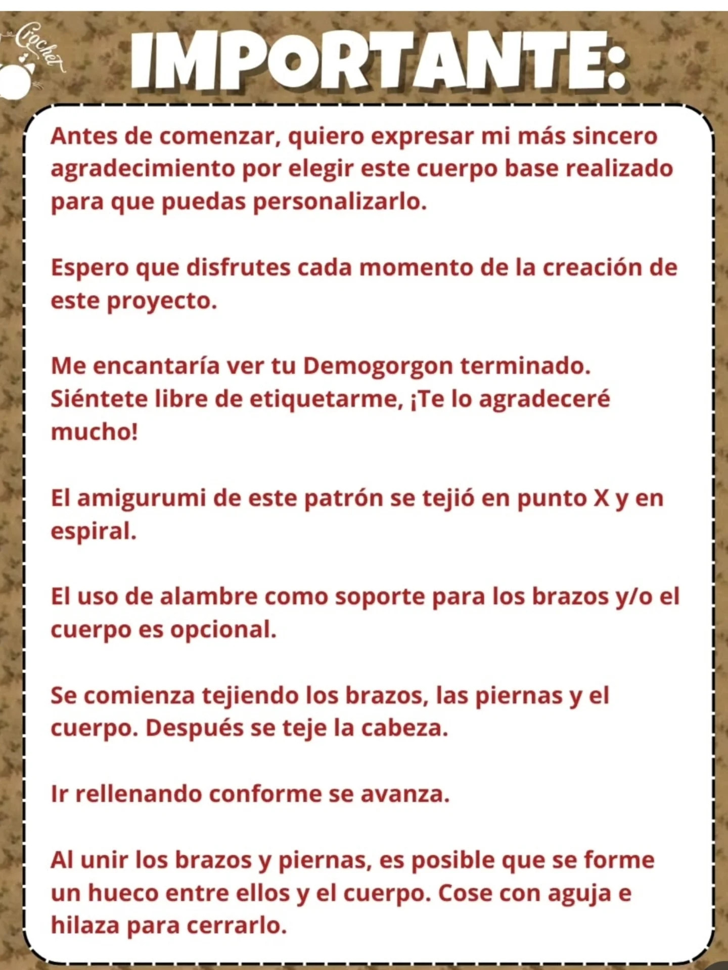 Patrón de crochet de Demogorgon para principiantes