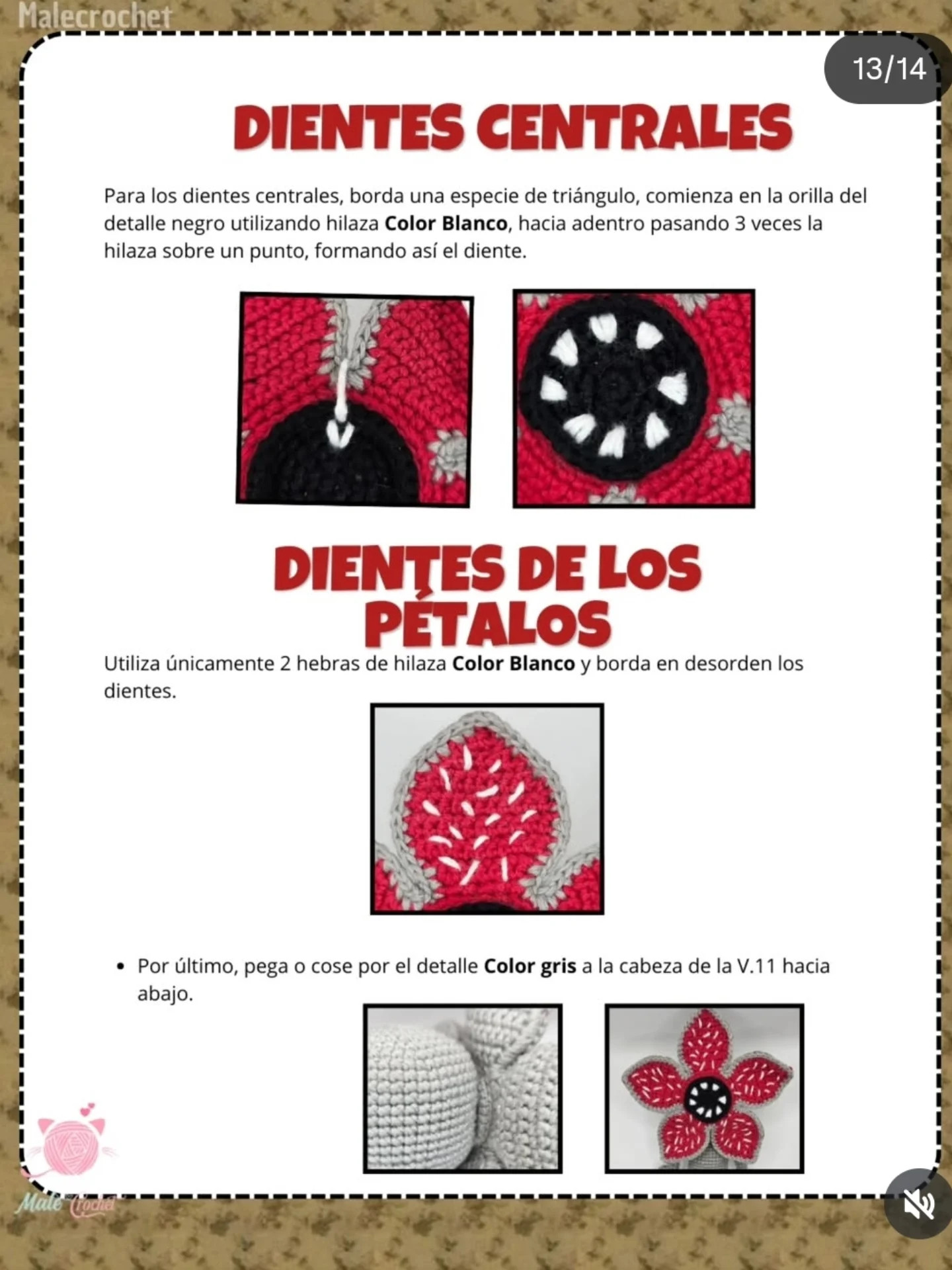 Patrón de crochet de Demogorgon para principiantes