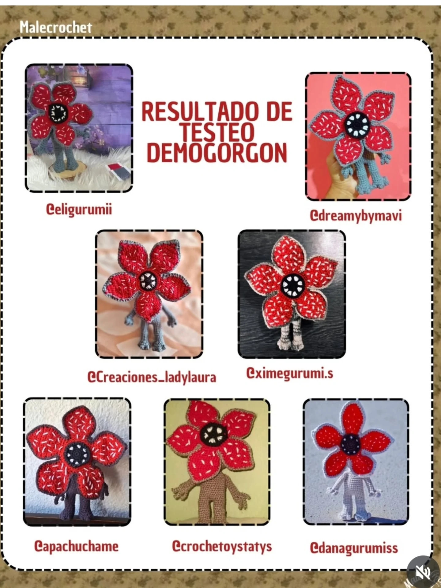 Patrón de crochet de Demogorgon para principiantes