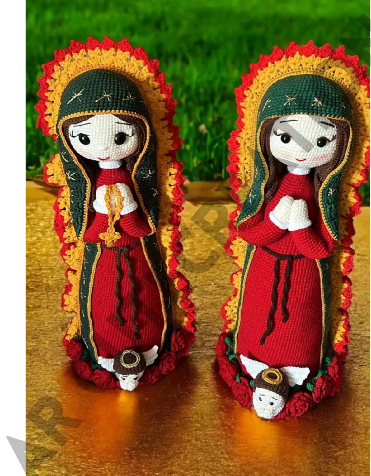 Patrón de crochet de la Virgen de Guadalupe amigurumi