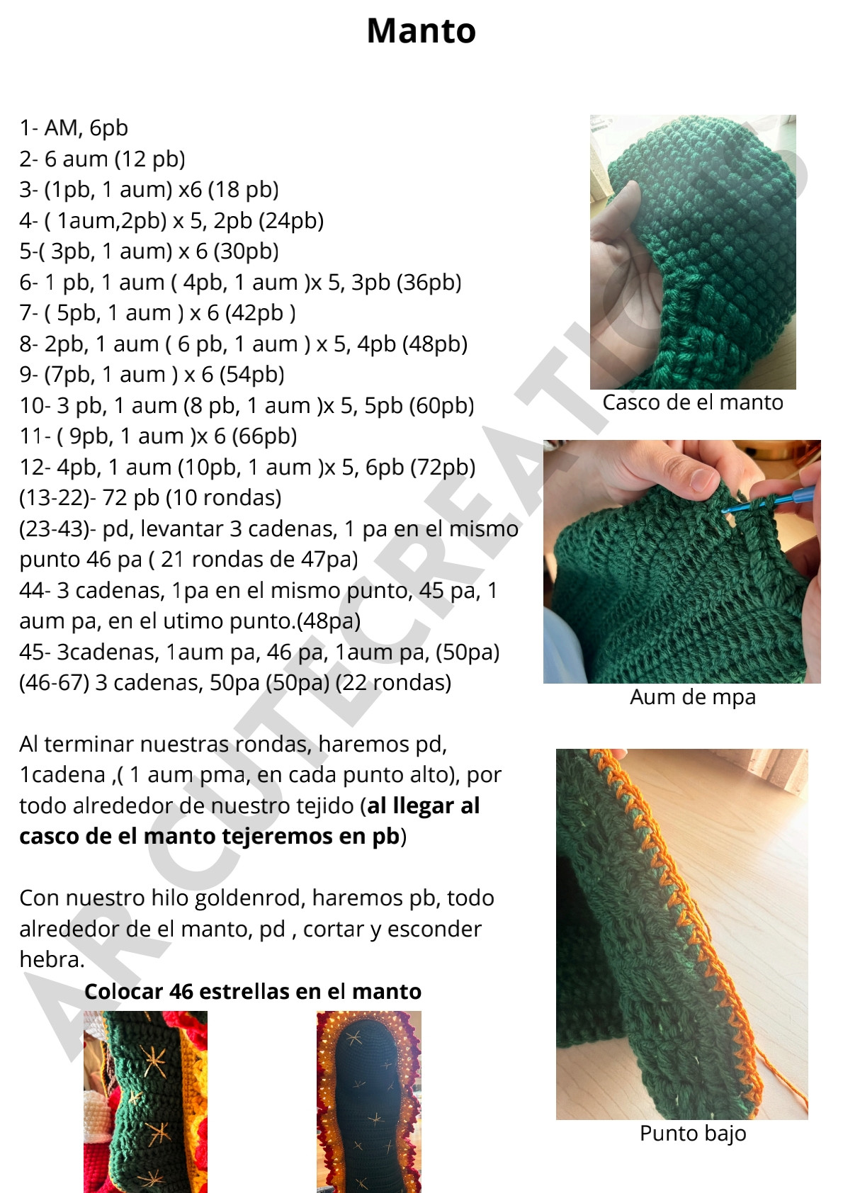 Patrón de crochet de la Virgen de Guadalupe amigurumi