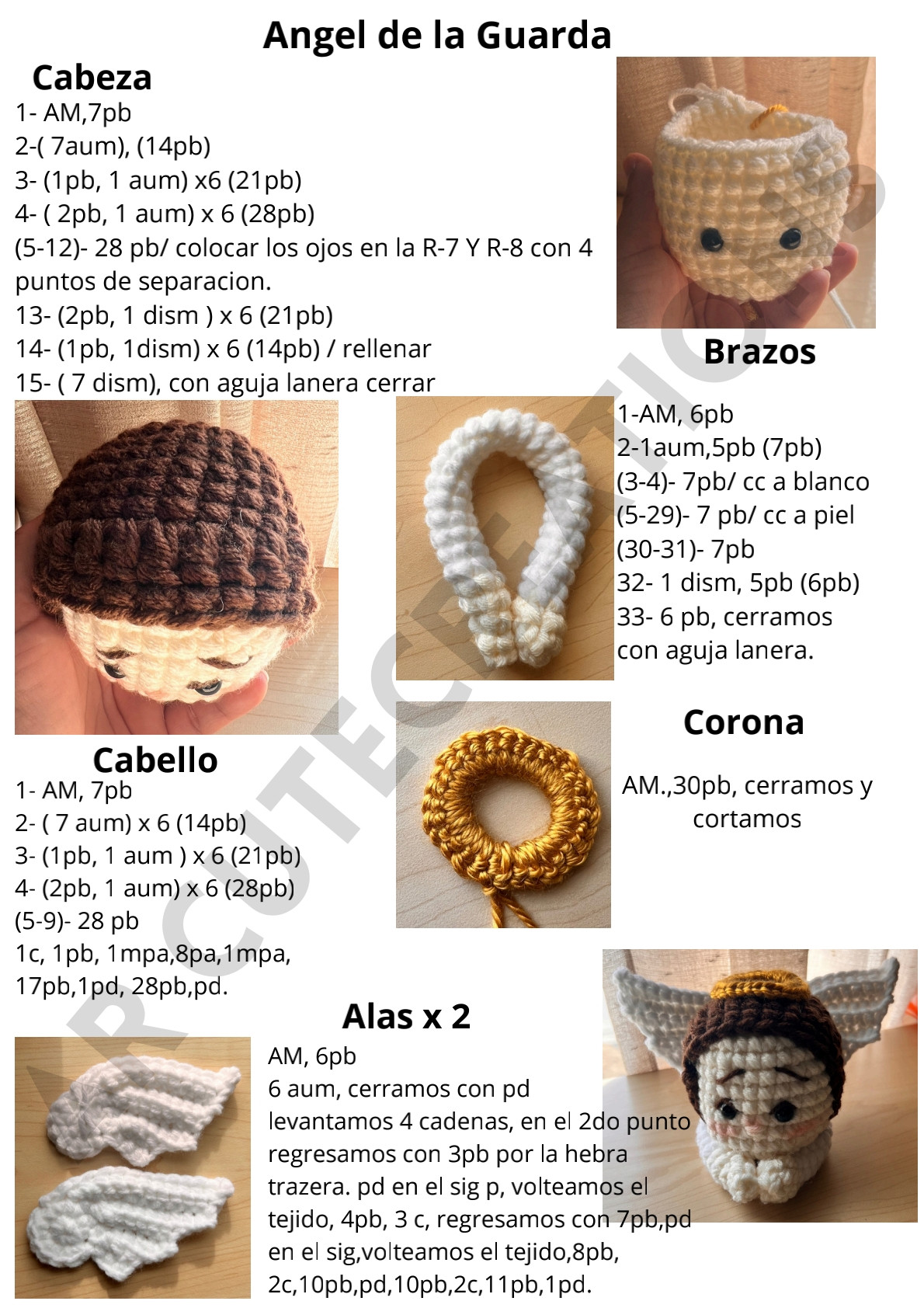 Patrón de crochet de la Virgen de Guadalupe amigurumi