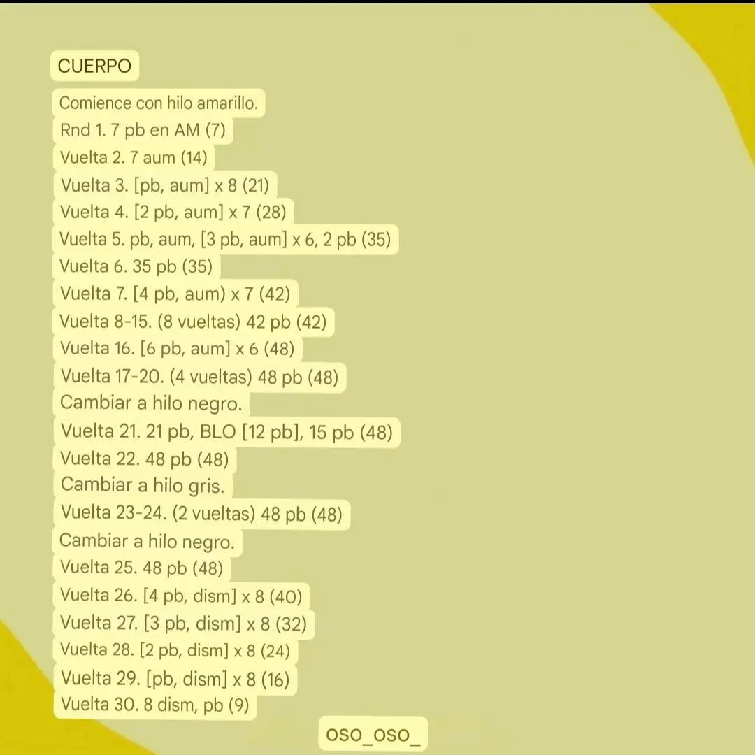 Patrón de crochet gratis para muñeco amarillo