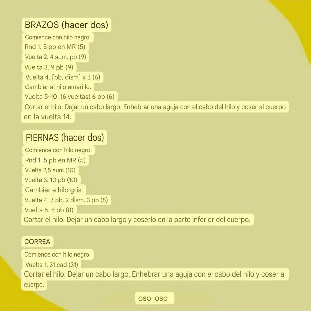 Patrón de crochet gratis para muñeco amarillo