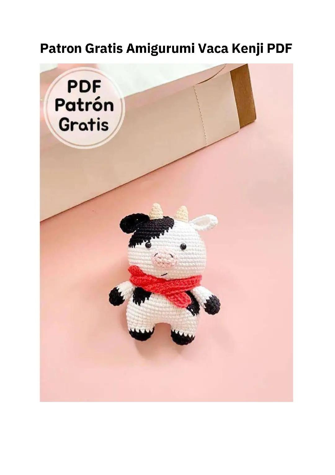 Patrón de crochet gratis: Vaca Kenji adorable