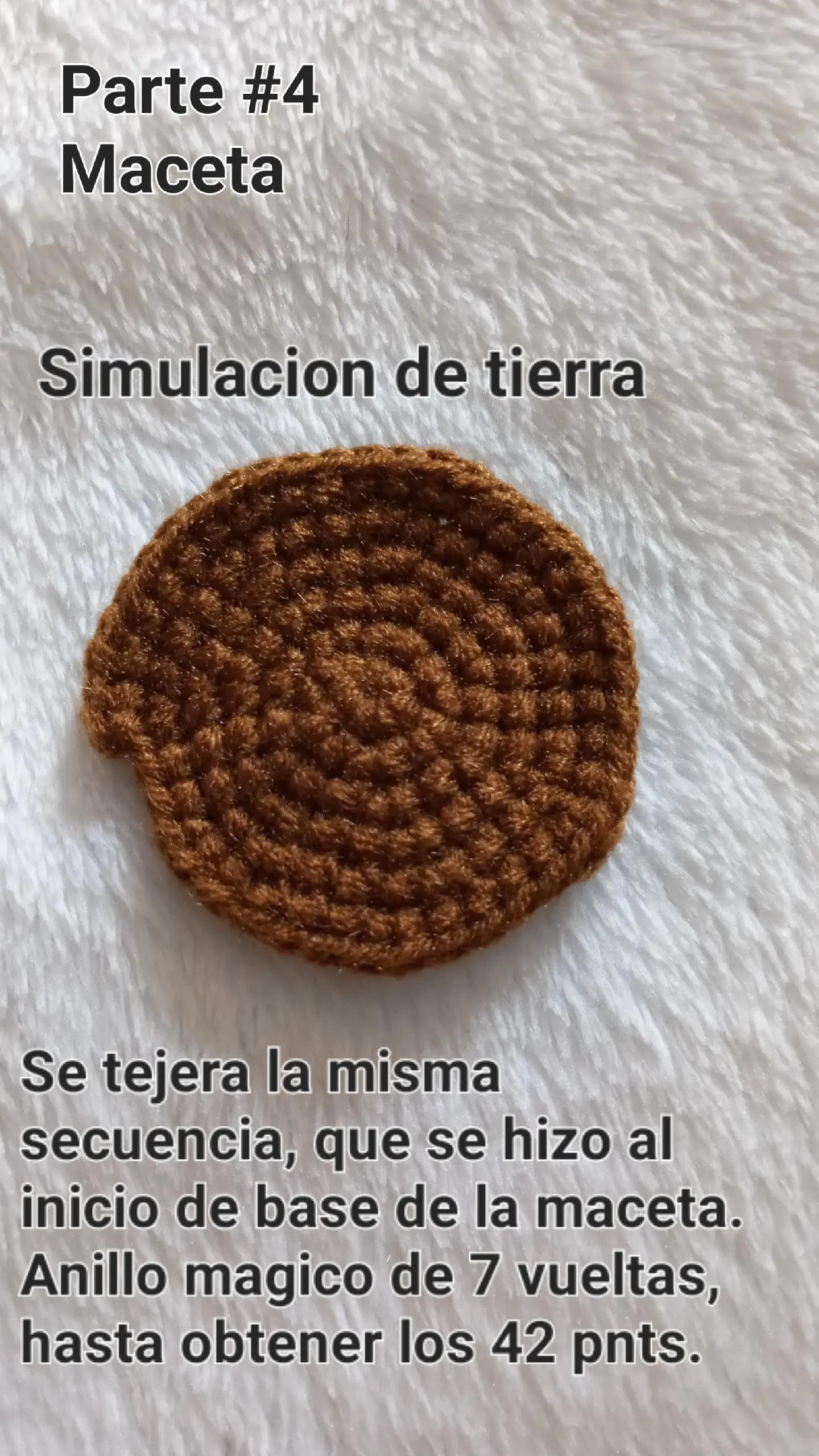 Patrón de Crochet: Maceta Girasol Hermosa y Fácil