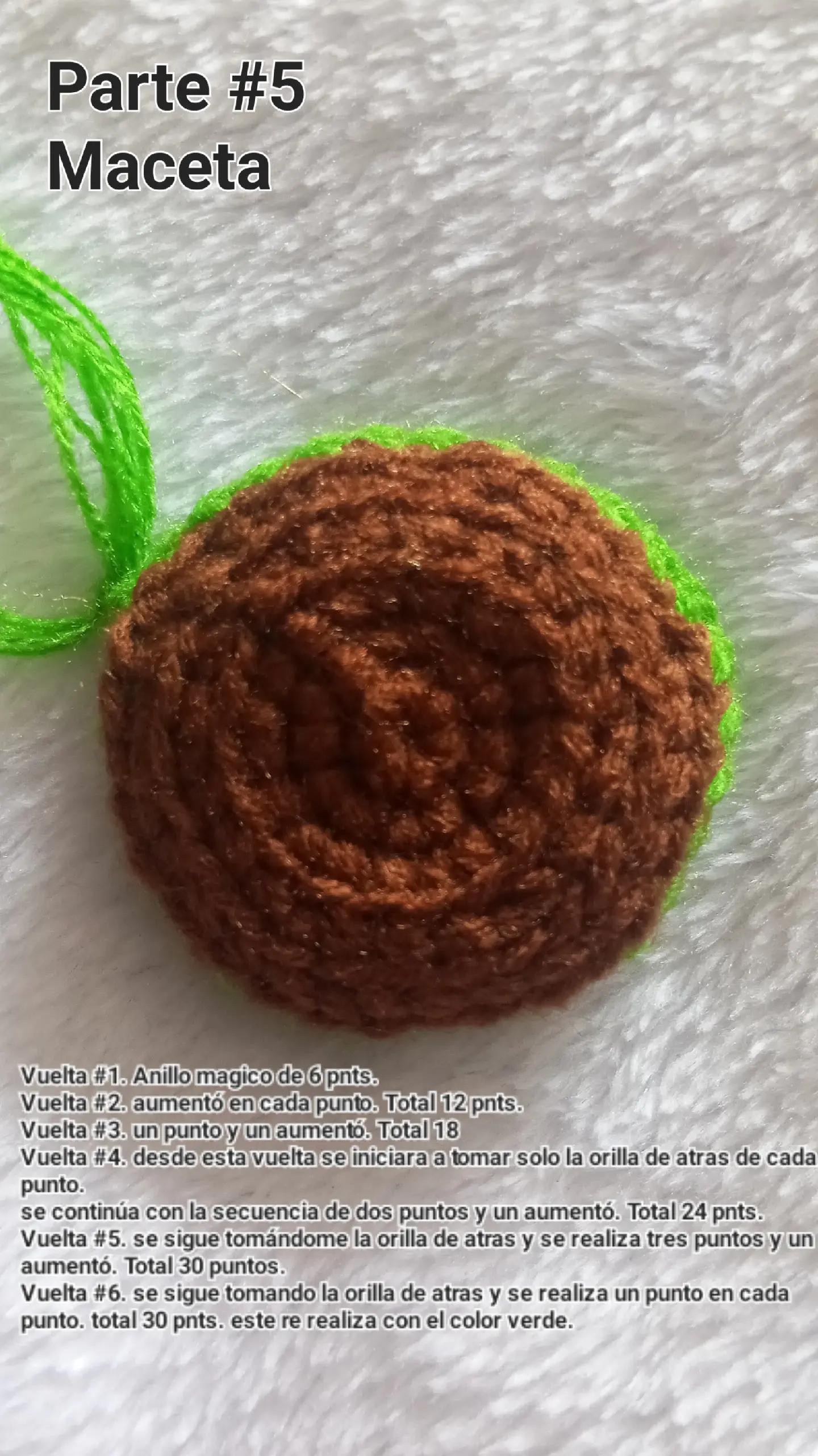 Patrón de Crochet: Maceta Girasol Hermosa y Fácil