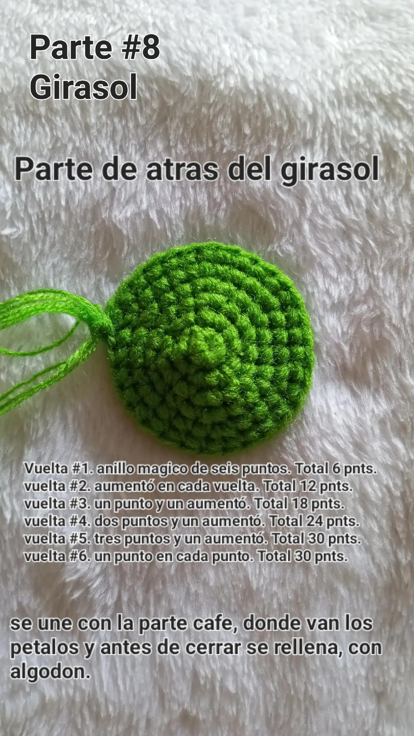 Patrón de Crochet: Maceta Girasol Hermosa y Fácil