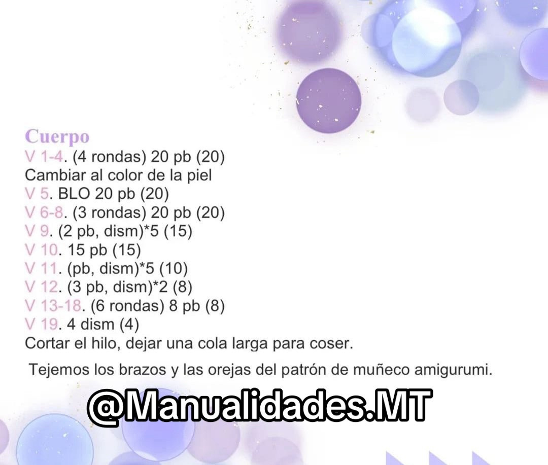 Patrón de crochet para muñeca pequeña con vestido