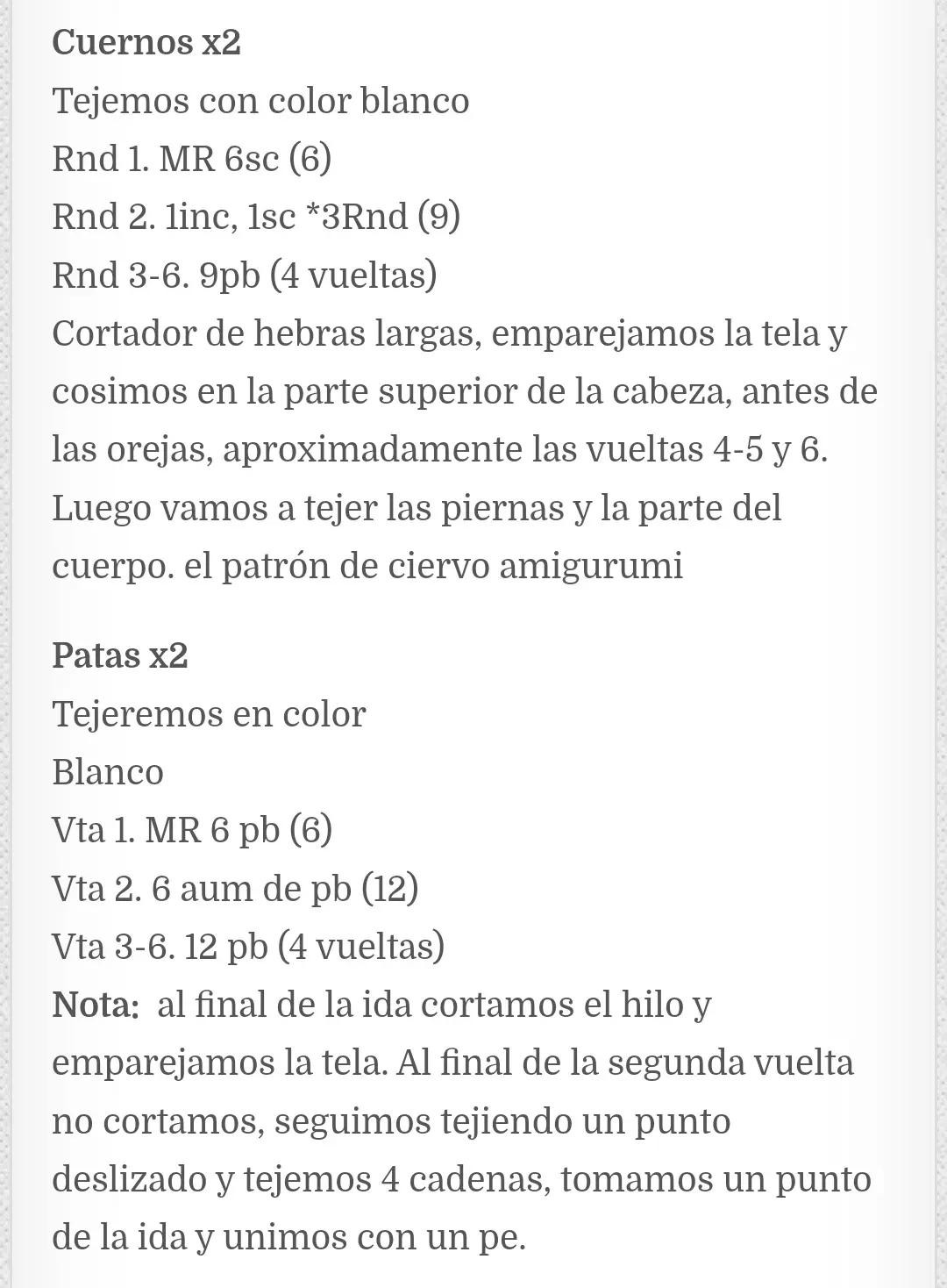 Patrón de crochet para un adorable reno amigurumi