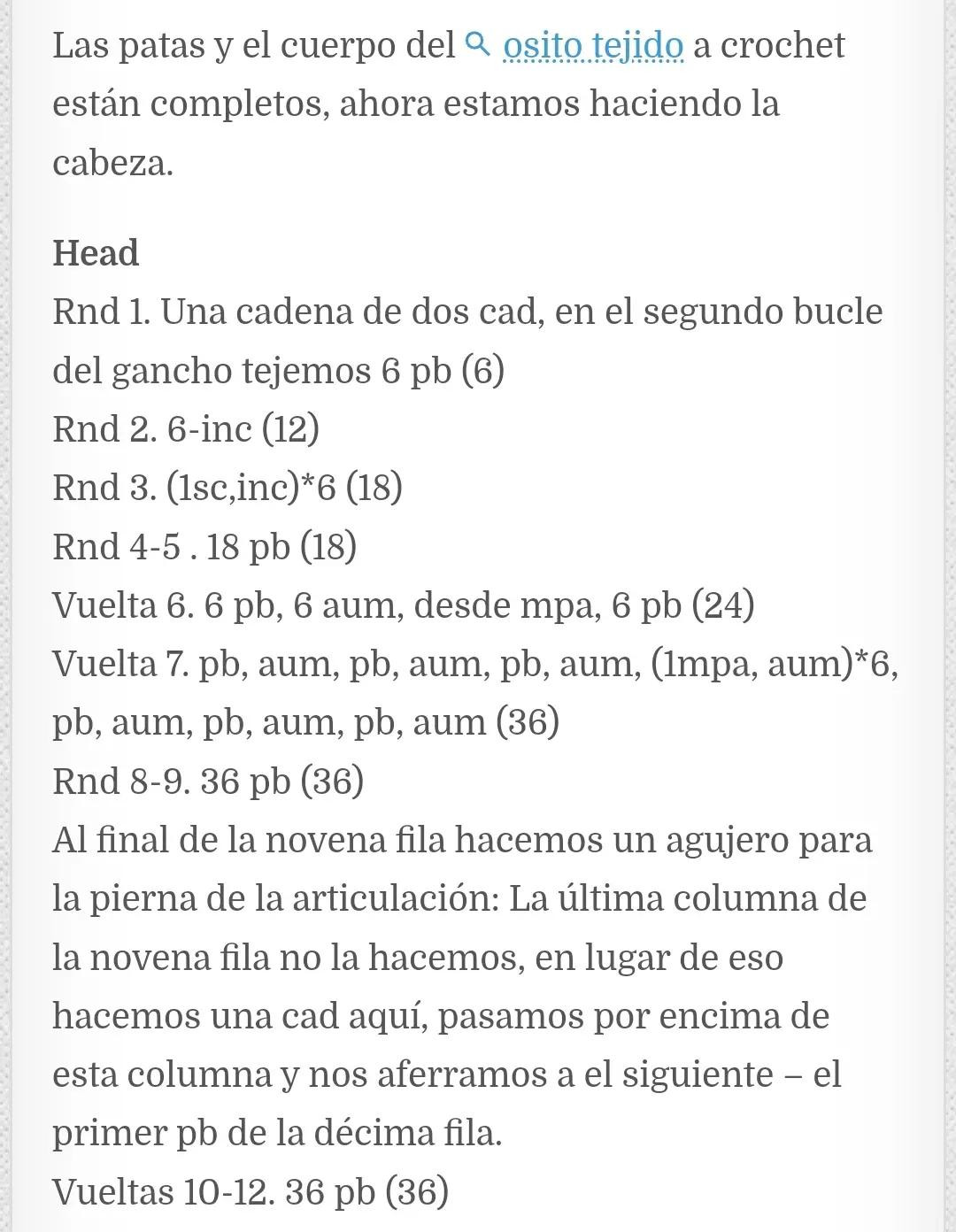 Patrón de crochet para un oso de peluche adorable
