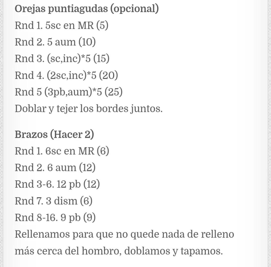 Patrón de ganchillo: adorable muñeco de peluche rosa con lazo