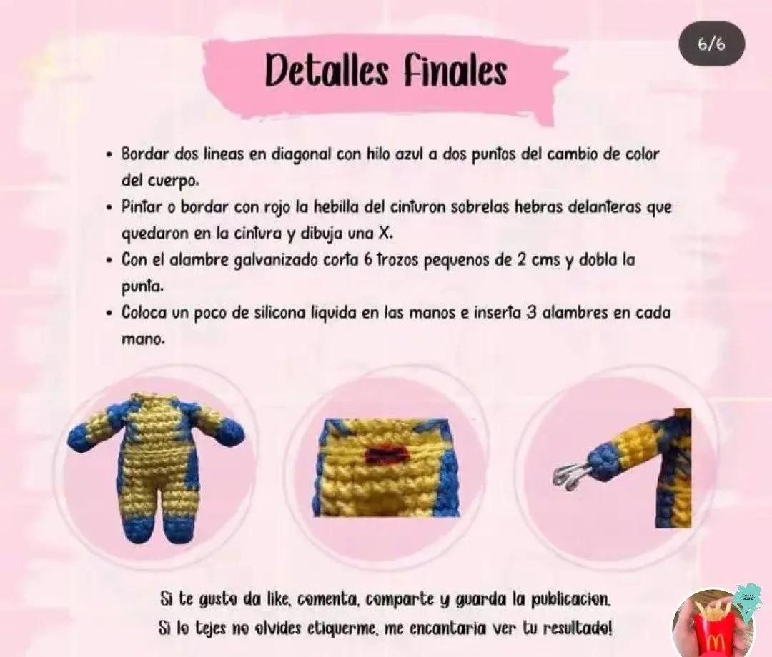 Patrón de ganchillo amigurumi de Wolverine gratis