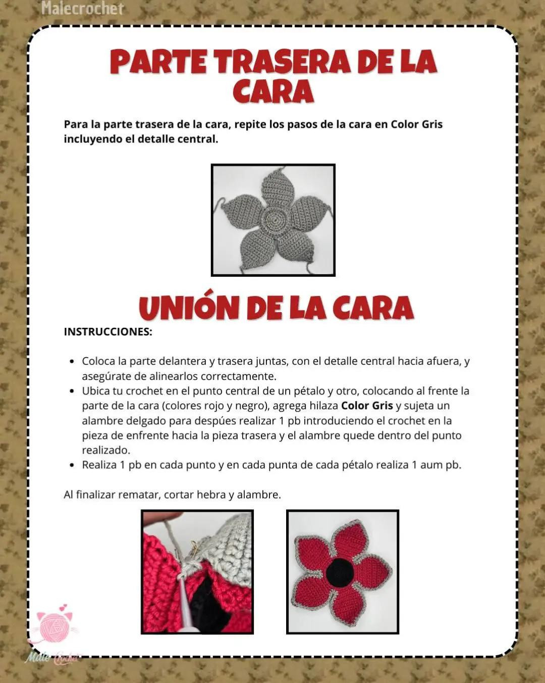 Patrón de ganchillo de Demogorgon paso a paso para principiantes