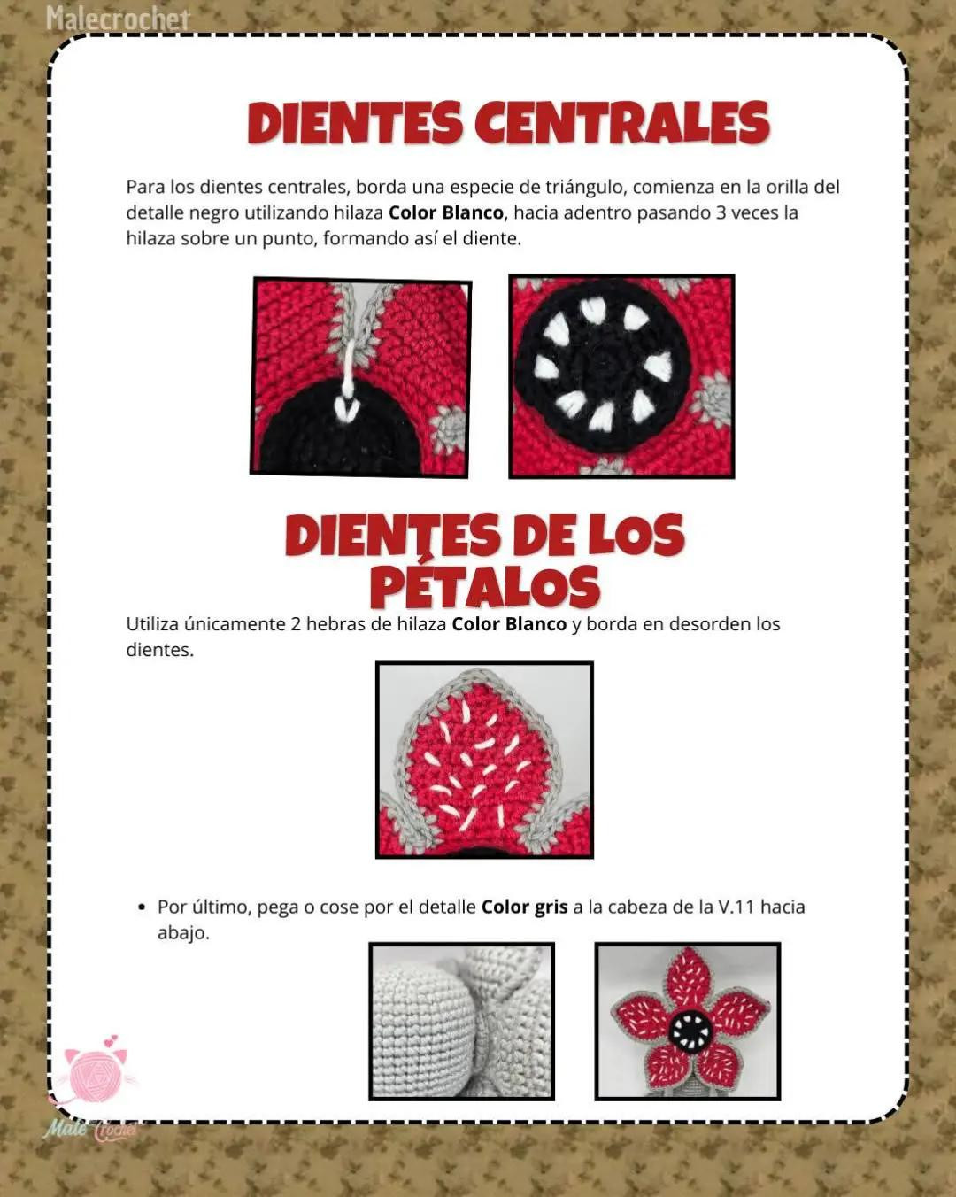 Patrón de ganchillo de Demogorgon paso a paso para principiantes